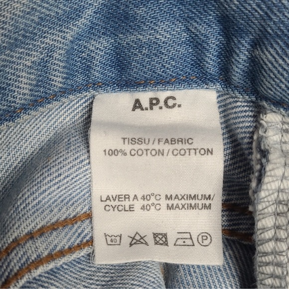 A.P.C. Petite New Standard Men's Jeans,  Size: 29 - Picture 12 of 12